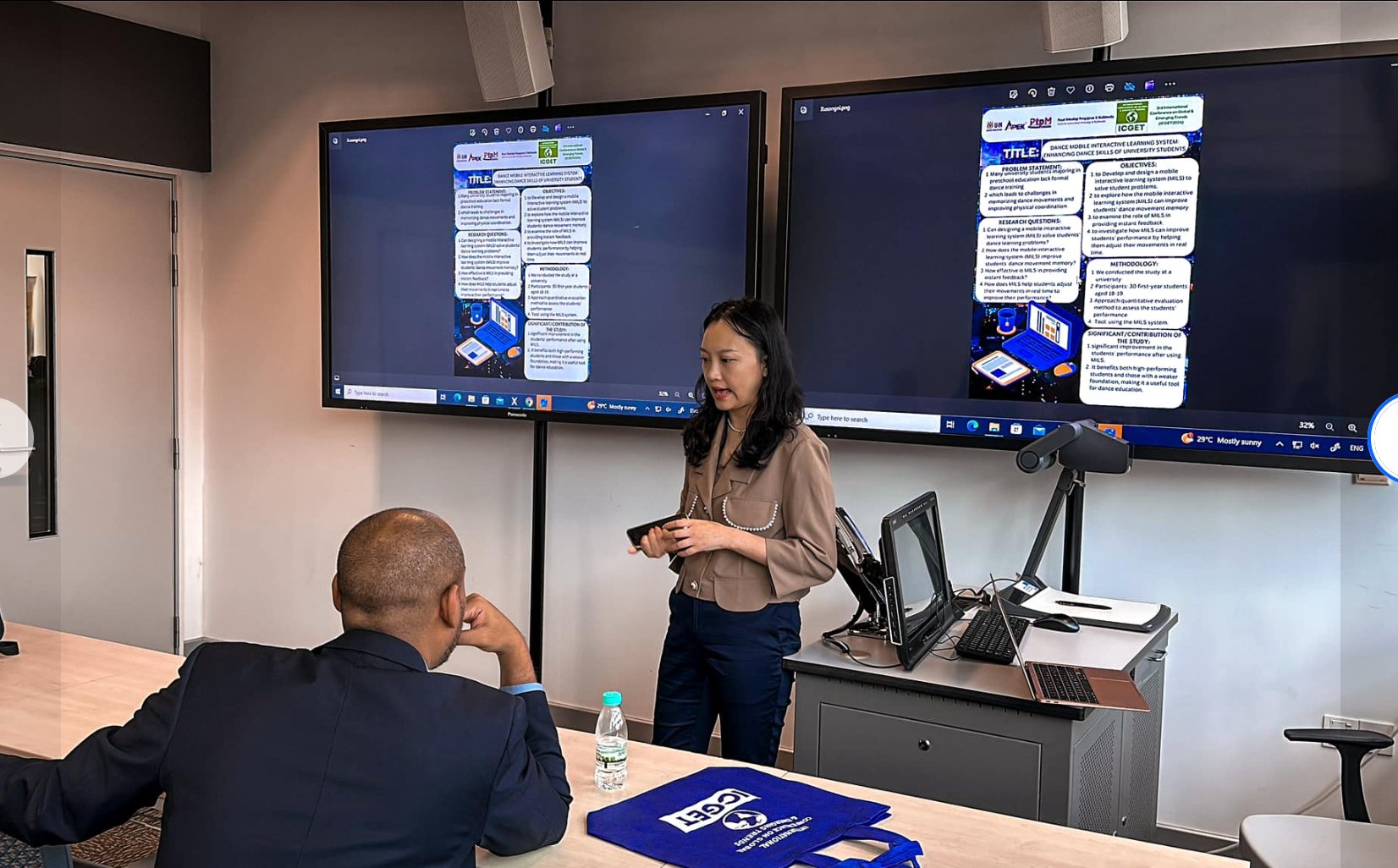 ICGET Conference — scholar presenting research findings